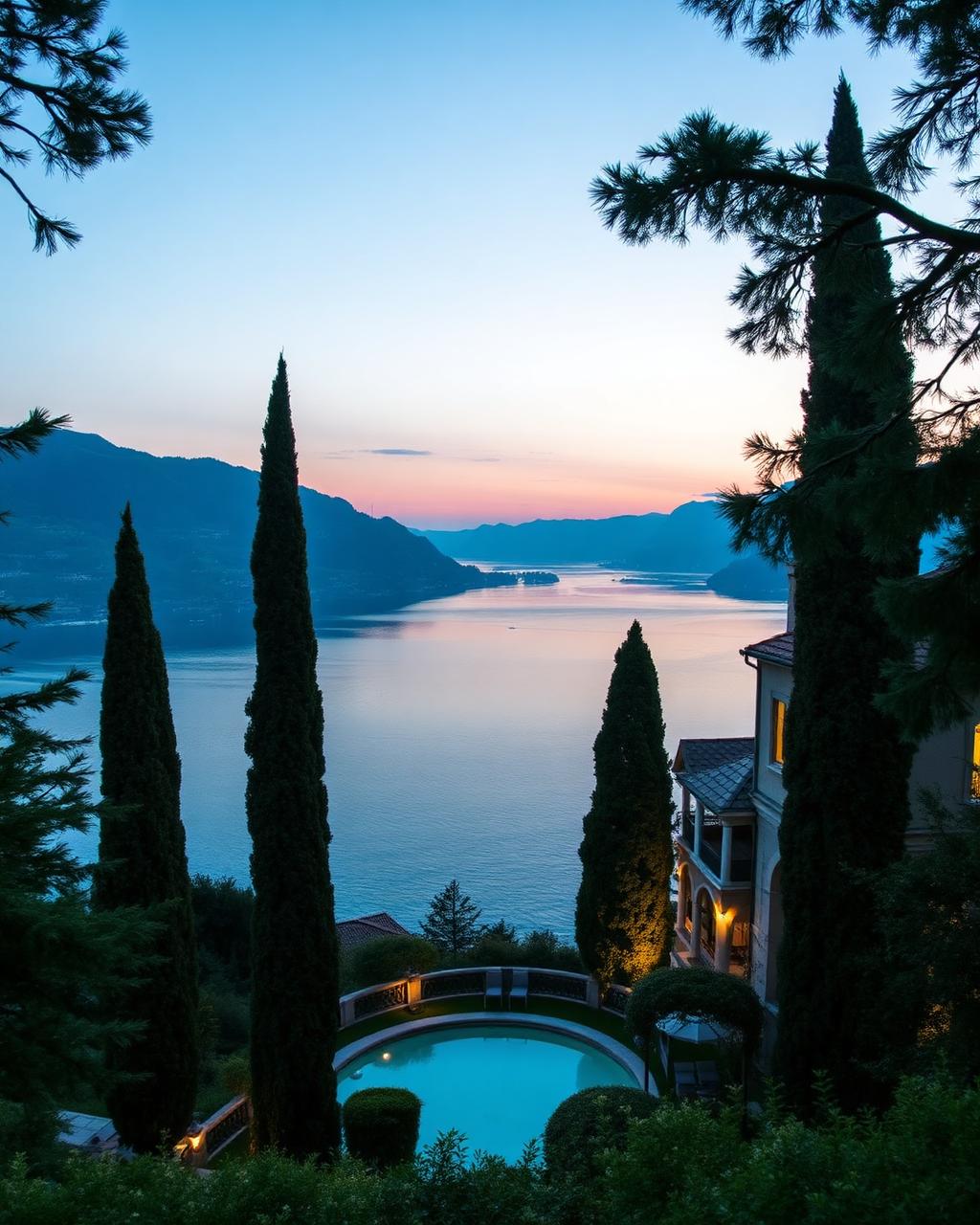 Lake Como at dusk